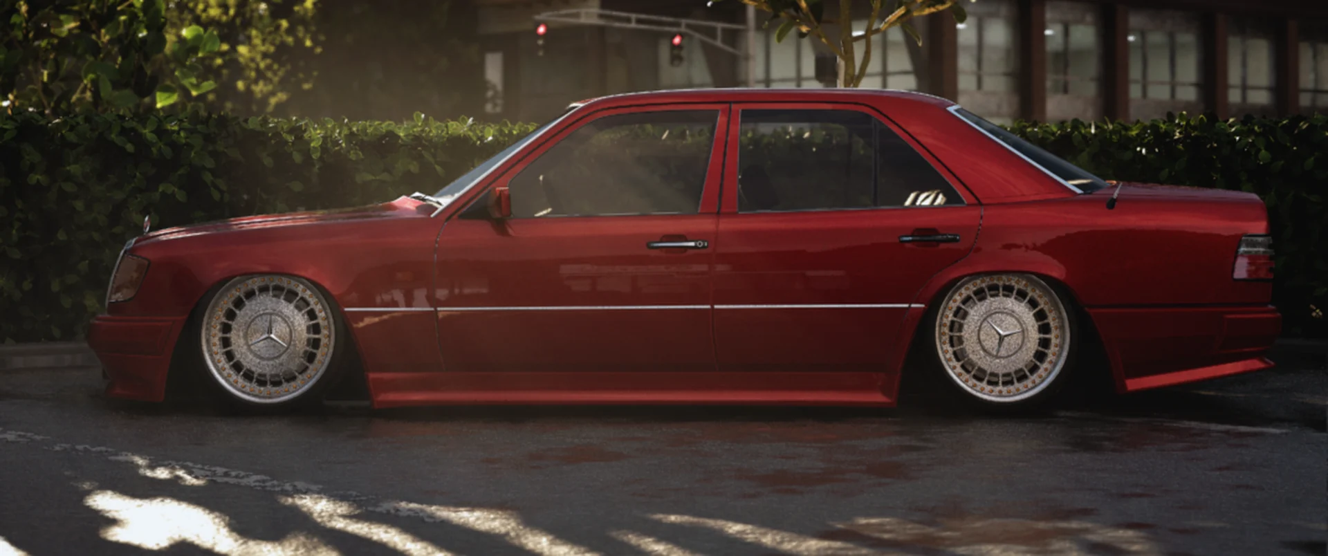 Mercedes W124 Autumn: a frame from the film